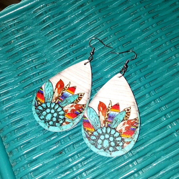 New Leather Earrings - Picture 2 of 3